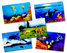 2D 3D Lenticular Postcard